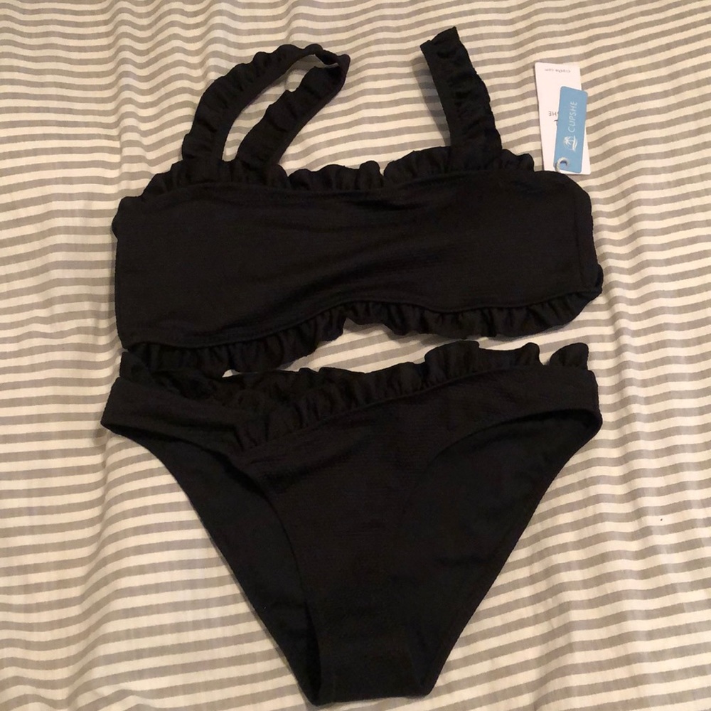 New! ONLY LOVE SOLID BIKINI SET size Medium
